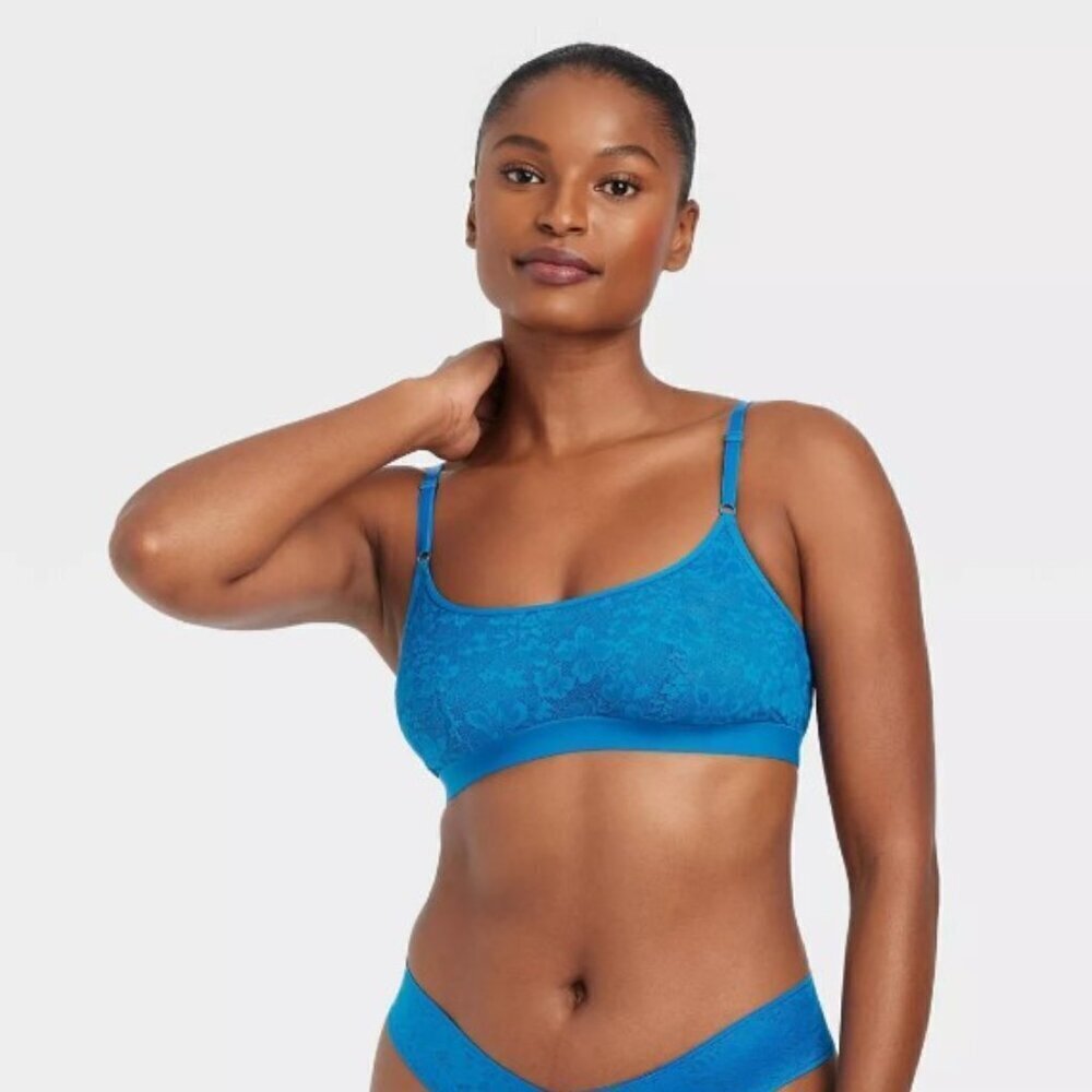 Auden - Women's Lace Bralette in Blue Lace